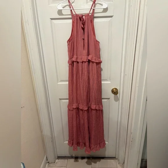 Listicle Pink Layered Maxi Dress - Picture 4 of 5